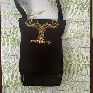 Vintage from 1940s Elegant Brown and brass Women's Bag